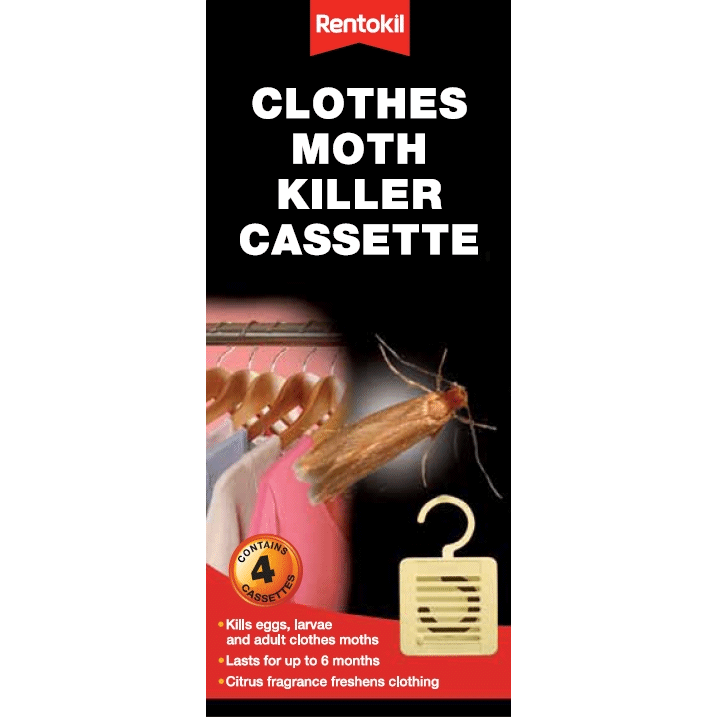 Rentokil Clothes Moth Killer Cassette - 4 Pack